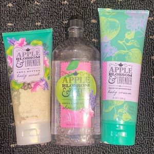 Bath and Body Works set in Apple Blossom Lavender